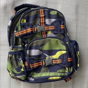 Pottery Barn Kids Camouflage Backpack with Orange Stripes